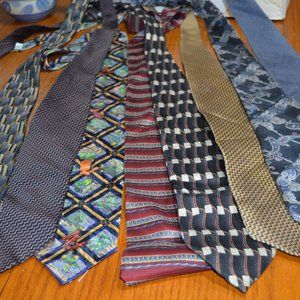set of ties with tie hanger